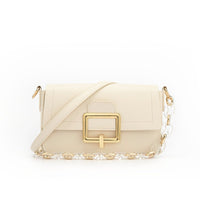 French Minority Crossbody Bag with Textured Shoulders and Cowhide